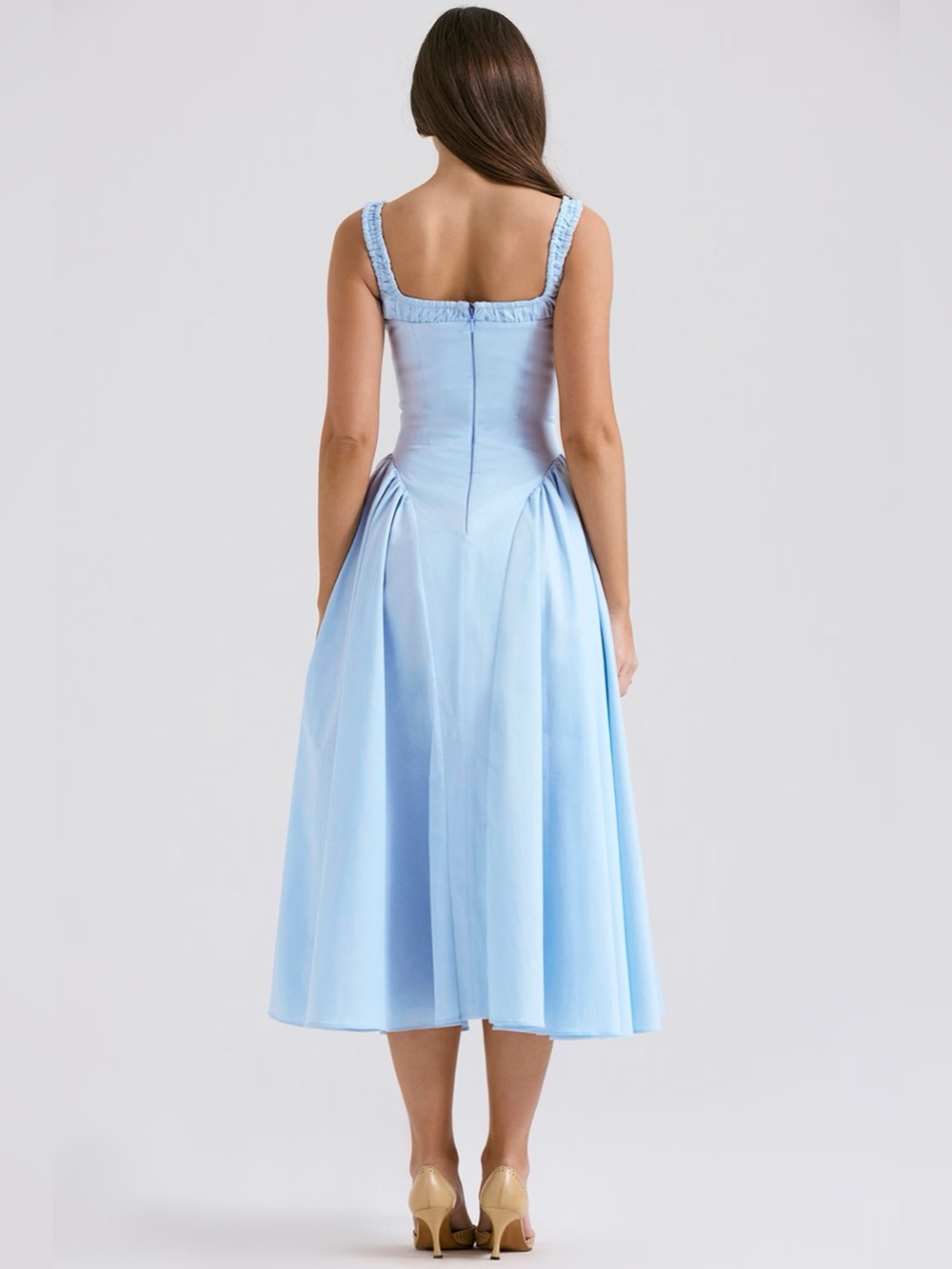 NWT House of CB Dorothy Bustier Dress in light blue color, size Small - Picture 3 of 11